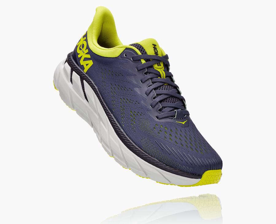 Hoka One One Mens Running Shoes - Clifton 7 - Navy - KCTV43817
